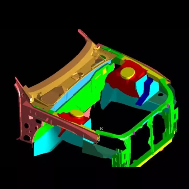 Lisovacie formy na montáž automobilového priestoru motora