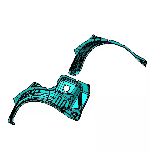 Automobilový oblúk kolesa Kryt kolesa vstrekovacia forma